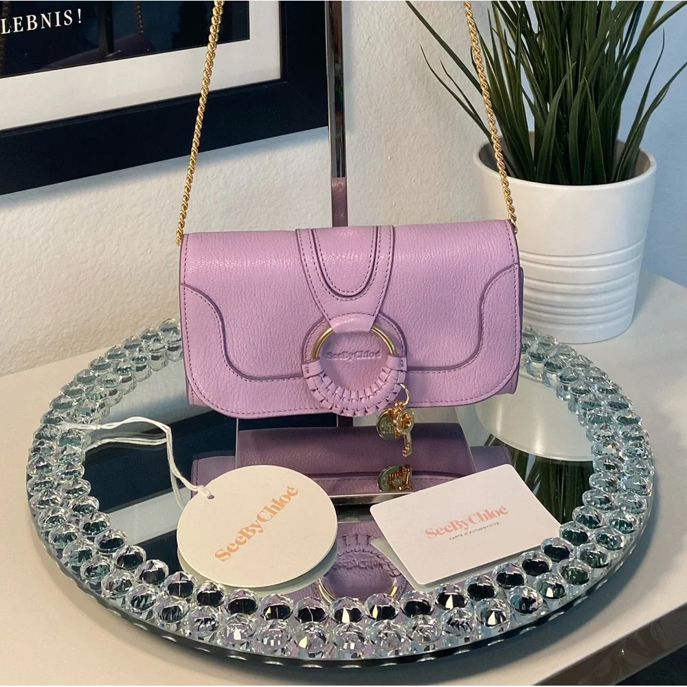 NWT See By Chloé Leather Hana Continental Chain Wallet - Picture 8 of 12